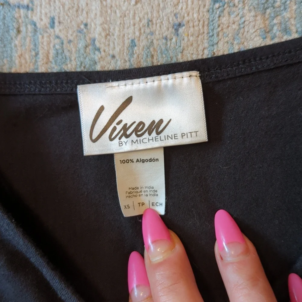 MISS KITTY LIFE'S A B!TCH RAGLAN T-SHIRT VIXEN BY MICHELINE PITT - Picture 3 of 3